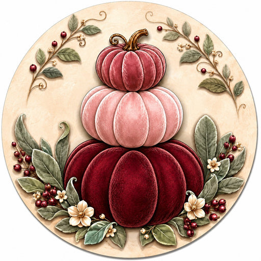 Velvet Pumpkin Stack - PS-W-0215