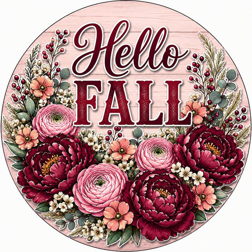 Hello Fall Pink Peonies - PS-W-0217