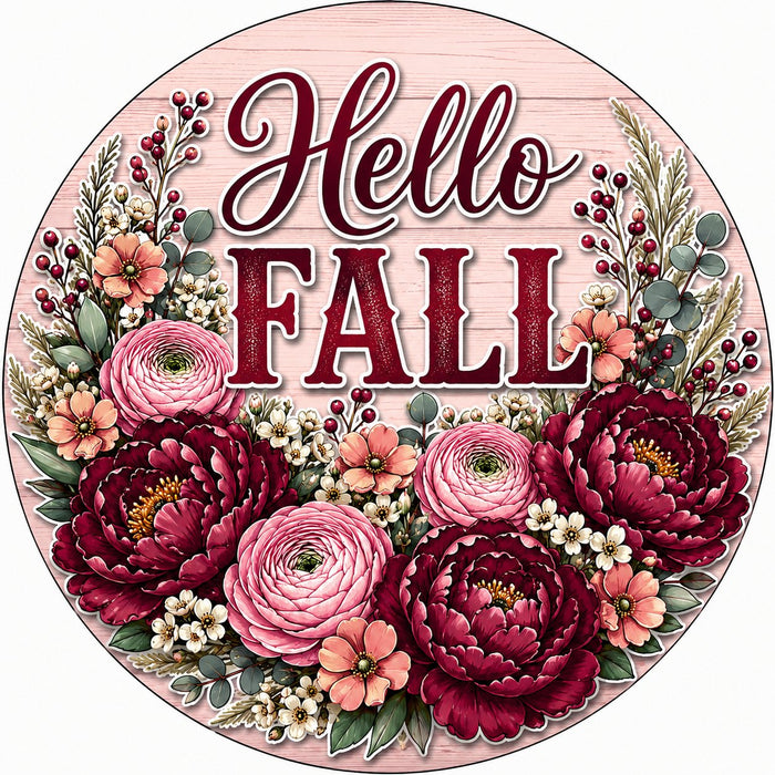Hello Fall Pink Peonies - PS-W-0217
