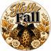 Hello Fall Leopard Pumpkin - PS-W-0220