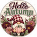 Hello Autumn Plaid Gnome - PS-W-0222
