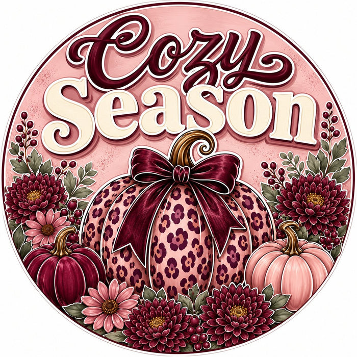 Cozy Season Leopard Pumpkin - PS-W-0227