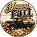 Happy Fall Vintage Black Truck - PS-W-0232