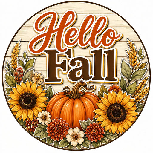 Hello Fall Sunflower Pumpkin - PS-W-0233