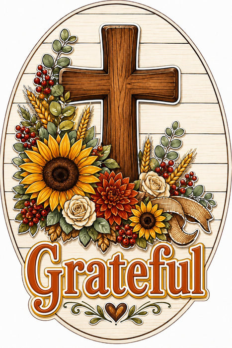 Grateful Cross Oval - PS-W-0235