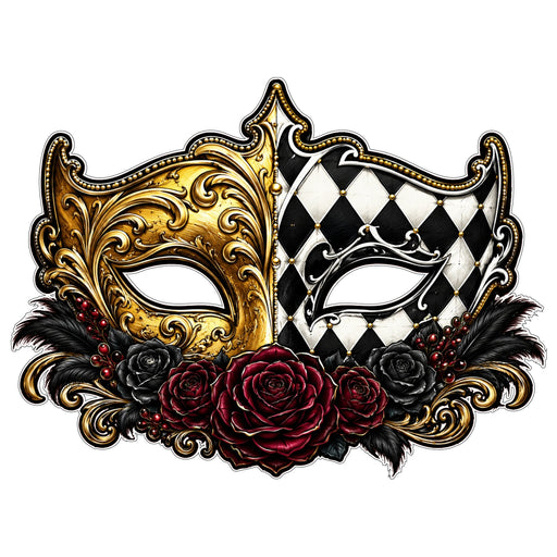 Masquerade Harlequin Mask - PS-W-0241