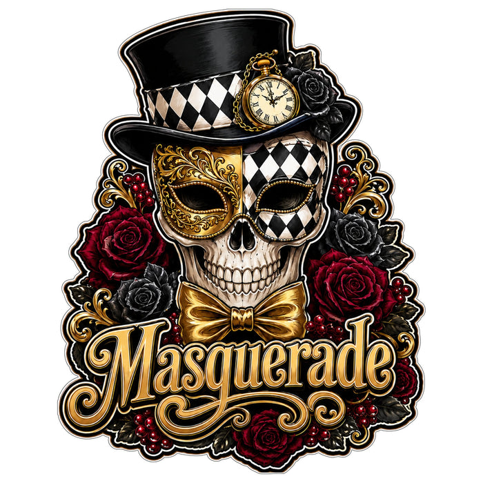 Masquerade Skull Top Hat - PS-W-0247