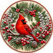 Winter Cardinal & Holly - PS-W-0250