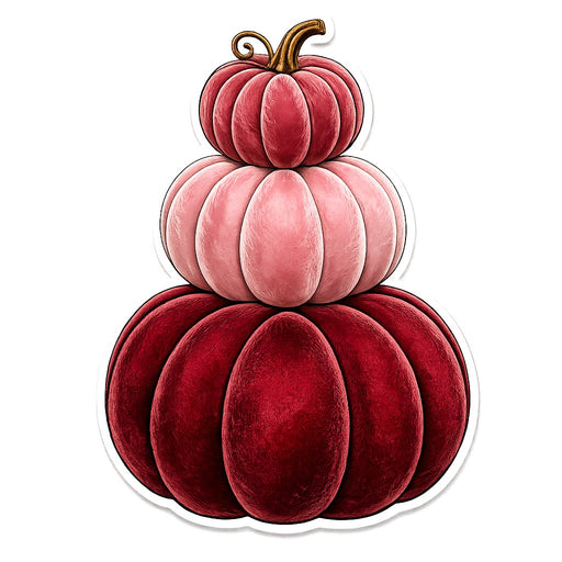 Pink Velvet Pumpkin Stack - PS-W-0251