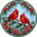 Winter Cardinal Pair Snow - PS-W-0255