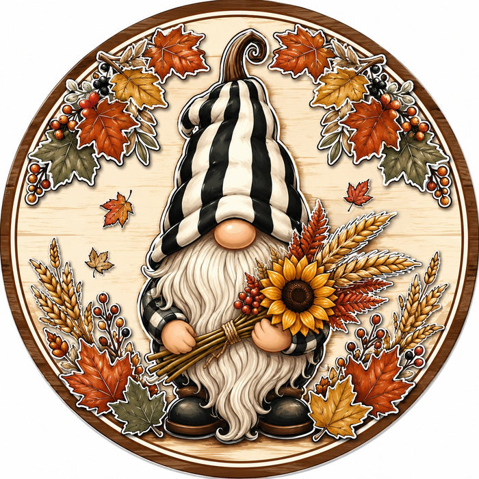 Fall Gnome Striped Hat - PS-W-0258