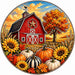 Fall Red Barn Harvest - PS-W-0260