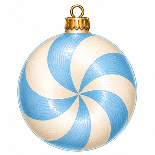 Light Blue Peppermint Candy Swirl - PS-W-0280
