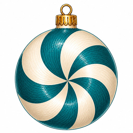 Teal Peppermint Candy Swirl - PS-W-0281