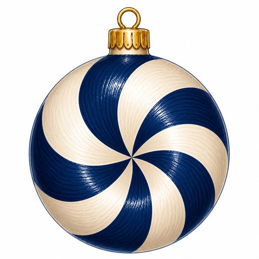 Navy Peppermint Candy Swirl - PS-W-0282
