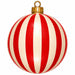 Red & Cream Striped Ornament - PS-W-0290