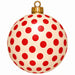 Red & Cream Polka Dot Ornament - PS-W-0291