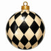 Black & Cream Harlequin Ornament - PS-W-0294