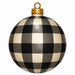 Black & Cream Buffalo Check Ornament - PS-W-0296
