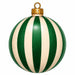 Green & Cream Striped Ornament - PS-W-0299
