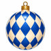 Blue & Cream Harlequin Ornament - PS-W-0302
