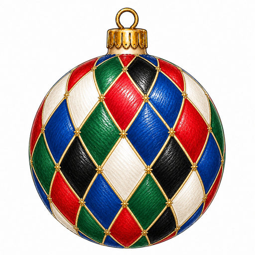 Jewel Tone Harlequin Ornament - PS-W-0310