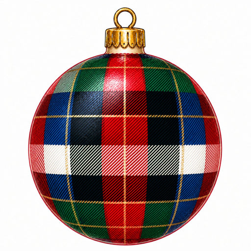 Jewel Tone Tartan Ornament - PS-W-0312
