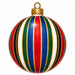 Jewel Tone Striped Ornament - PS-W-0311-DH-22