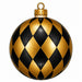 Black & Gold Harlequin Ornament - PS-W-0314-DH-22
