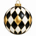 Black, White & Gold Harlequin Ornament - PS-W-0318