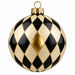 Black, Cream & Gold Harlequin Ornament - PS-W-0322-DH-22
