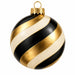Black, Cream & Gold Swirl Ornament - PS-W-0325-DH-22