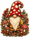 Polka Dot Mushroom Gnome - PS-W-0328