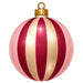 Pink & Gold Striped Ornament Door Hanger - PS-W-0332-DH-22