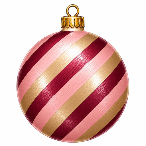 Pink & Gold Swirl Ornament Door Hanger - PS-W-0334-DH-22