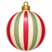 Red & Green Striped Ornament - PS-W-0336