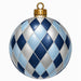 Navy & Ice Blue Harlequin Ornament Door Hanger - PS-W-0339-DH-22