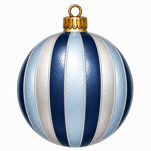 Navy & Ice Blue Striped Ornament Door Hanger - PS-W-0340-DH-22