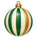 Green & Gold Striped Ornament - PS-W-0344