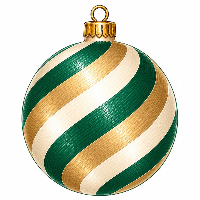 Green & Gold Swirl Ornament Door Hanger - PS-W-0346-DH-22