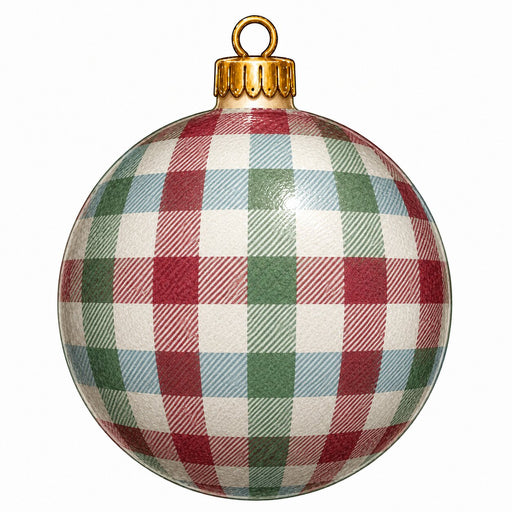 Traditional Red Green & Blue Buffalo Check Ornament Door Hanger - PS-W-0349-DH-22