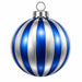 Royal Blue & Silver Striped Ornament Door Hanger - PS-W-0351-DH-22