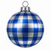 Royal Blue & Silver Buffalo Check Ornament Door Hanger - PS-W-0353-DH-22