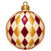Burgundy & Gold Harlequin Ornament Door Hanger - PS-W-0355-DH-22