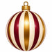 Burgundy & Gold Striped Ornament Door Hanger - PS-W-0356-DH-22
