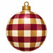 Burgundy & Gold Buffalo Check Ornament - PS-W-0357