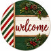 Welcome Green Shiplap Candy Stripe - PS-W-0359