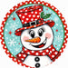 Snowman Red Polka Dot Top Hat - PS-W-0368