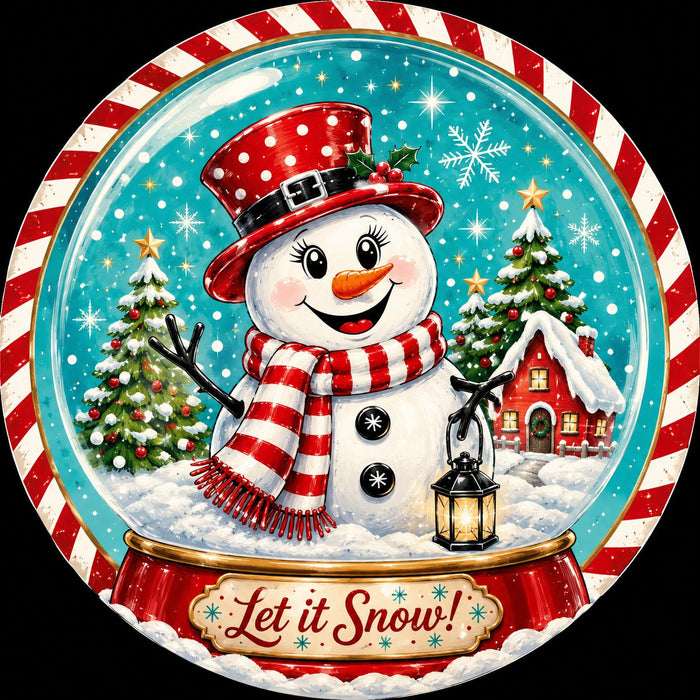 Let It Snow Snowman Snow Globe - PS-W-0369
