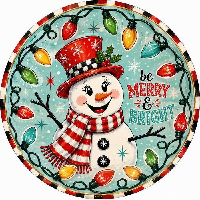 Be Merry And Bright Snowman Lights - PS-W-0371